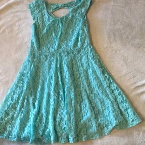 Blue flower dress, Size kids XL. Worn Once